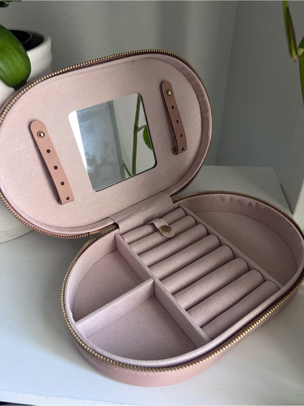 Blush Pink Jewelry Organizer Case